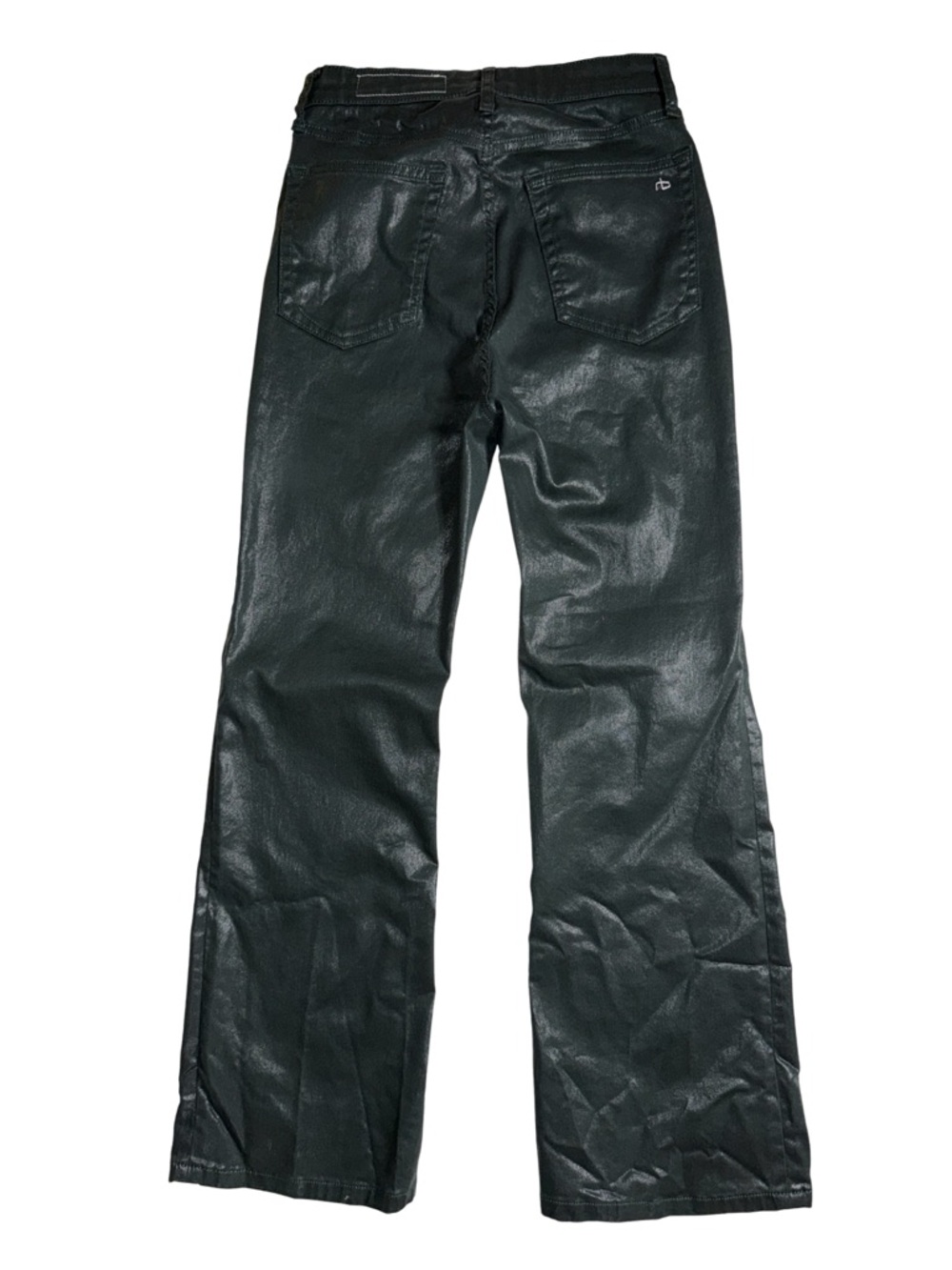 Rag & Bone Casey High-Rise Ankle Flare - Coated Pine Grove - Picture 2 of 6